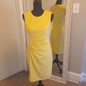 EUC Calvin Klein Sleeveless Yellow Dress